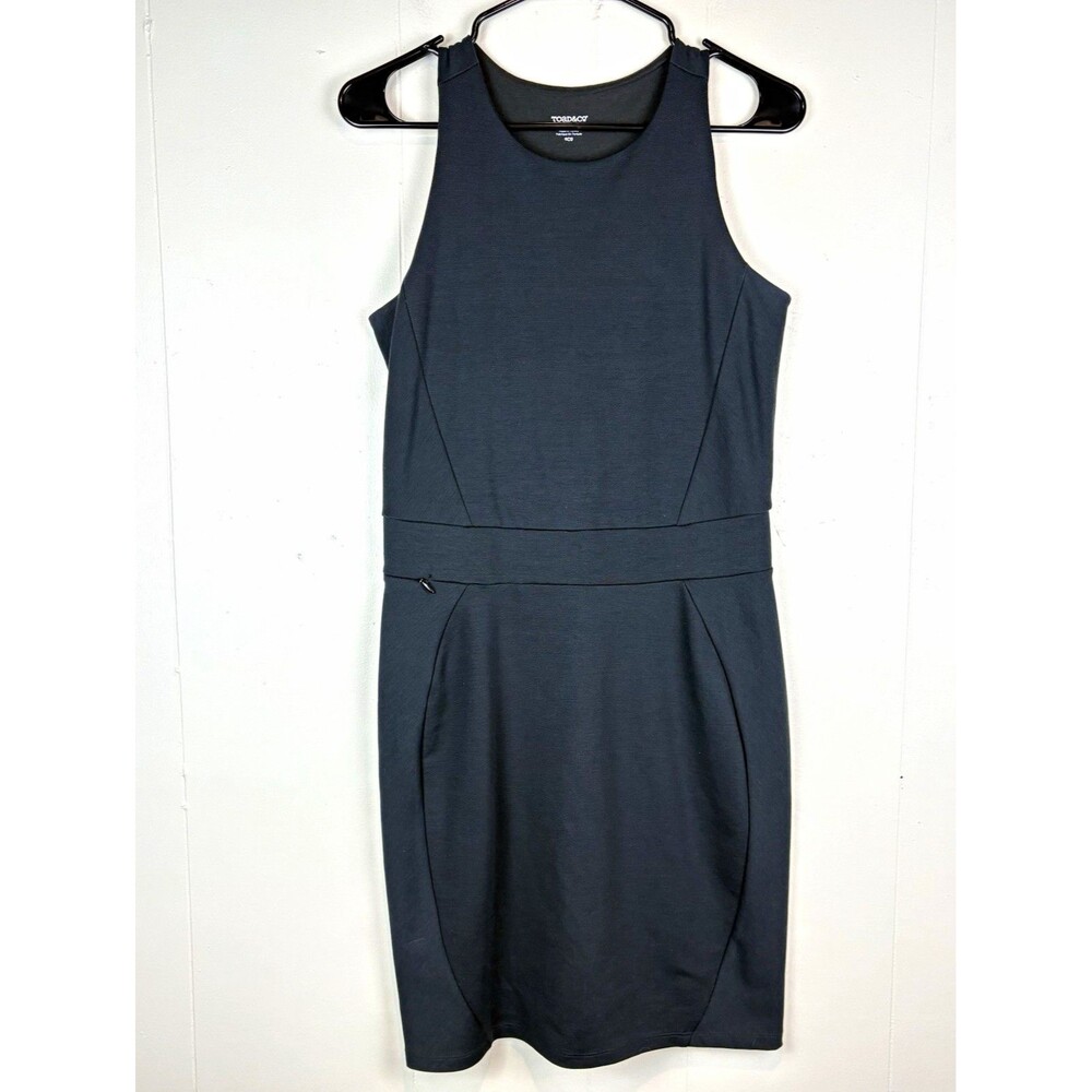 Toad&Co Women's Sz S Dress Black Transita Eco-Friendly Wrinkle Free Knee Length
